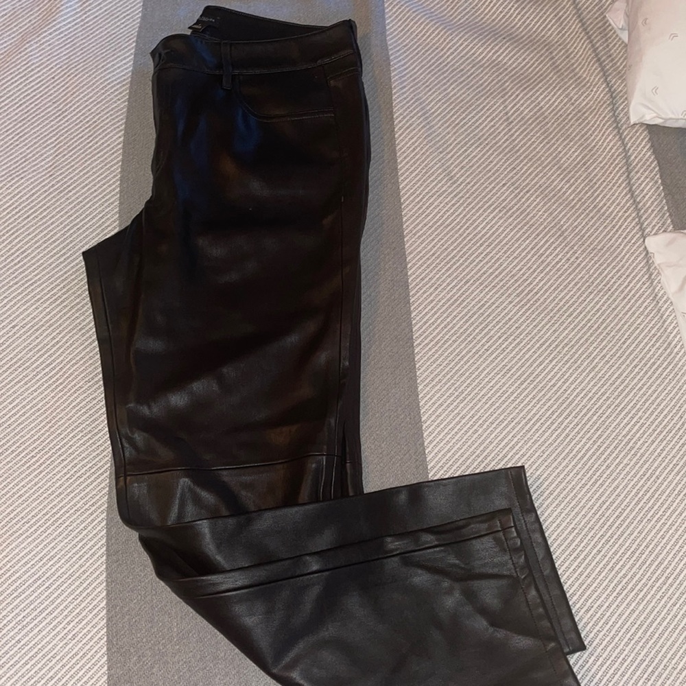 Black vegan leather pants